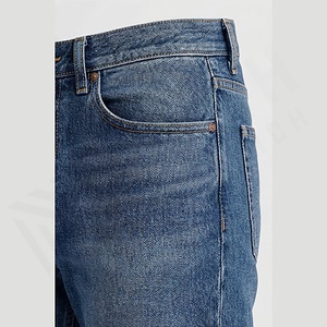 Pantalones Vaqueros Holgados Personalizados de Alta Calidad para Hombre, Diseño Sólido, Estilo Vintage, Cierre con Cordón, Pantalones de Mezclilla, Color Personalizado - Product Image 5