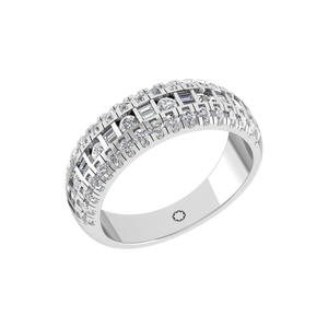 2025 tendencia clásico Unisex 950 platino Baguette banda anillo hecho a mano laboratorio cultivado diamante elegante lujo joyería fina OEM - Product Image 1
