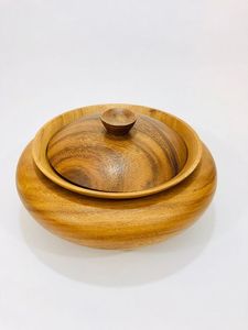 Hot Selling 2023 Wooden Chapati Box with <b>Lid</b> Eco-Friendly Non-Stick Exterior 20cm Diameter Casserole for Kitchen Restaurant Use - Product Image 5