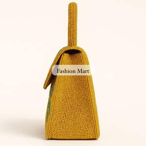 Handcrafted Elegance Bright Floral Beaded Handbag Perfect For Adding A Pop Of Color To Any Outfit - Product Image 3