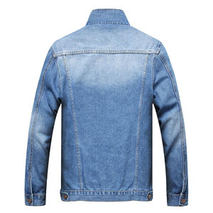 Blouson en jean d'hiver pour homme, vente en gros, logo personnalisé, haute qualité, classique, effet vieilli, bleu déchiré, délavé, coupe-vent - Product Image 5
