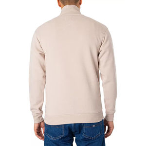 Men's High Quality 100% Cotton Half <b>Zip</b> Sweatshirt Stand Collar Long Sleeve Pullover with Zipper Good Quality Men's T-<b>Shirts</b> - Product Image 4