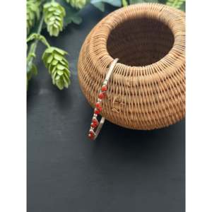 Zuni Handmade Sterling <b>Silver</b> Heart Shaped Fashion <b>Cuff</b> <b>Bracelet</b> - Product Image 5