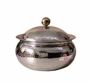 Casserole élégante ronde en acier inoxydable plaqué or Design classique Batterie de cuisine durable pour servir des aliments en toute occasion - Product Image 3