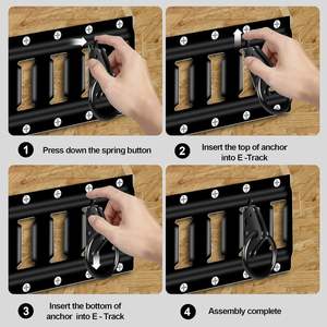 Anclajes <span class=keywords><strong>de</strong></span> amarre <span class=keywords><strong>de</strong></span> acero inoxidable E-Track O-Ring para motocicletas seguras, cargas <span class=keywords><strong>de</strong></span> carga, bicicletas en remolques, camionetas, furgonetas, camiones - Product Image 4