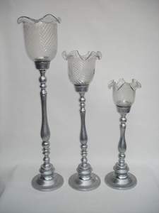 Portavelas caliente con alumbre pulido de chimenea. Fancy Classic Look Venta caliente Portavelas Premium Look Niquelado Diseñador Pilar - Product Image 5