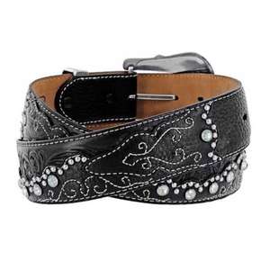 Ceinture western en cuir avec accents en cristal - Product Image 1