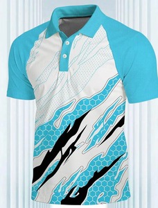 Maillot de basket-ball pour hommes ligne ondulée vêtements de sport pour hommes polo imprimé extérieur rue décontracté manches courtes bleu orange été - Product Image 5