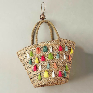 กระเป๋าถือสไตล์เรียบง่ายสำหรับผู้หญิง กระเป๋าหวาย กระเป๋าฟางสำหรับผู้หญิง เหมาะสำหรับวันหยุด รับผลิตแบบ OEM พร้อมโลโก้สั่งทำจากเวียดนาม ขายส่ง - Product Image 3