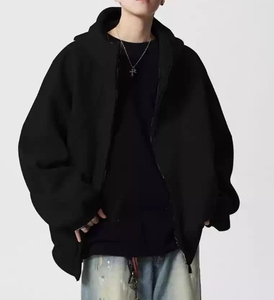 เสื้อฮู้ดผู้ชายลายแมงมุมสุดฮิตสำหรับฤดูหนาว สตรีทแวร์ผ้าฝ้ายสั่งทำพิเศษ ปักลายนูน ปักลายเสื้อผ้า ชุดวอร์มขนแกะแบบยาว - Product Image 2