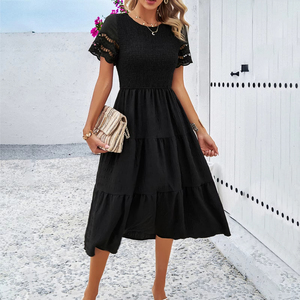 Dropshipping abiti estivi alla moda tinta unita abito cavo da <span class=keywords><strong>donna</strong></span> <span class=keywords><strong>Boho</strong></span> spiaggia a maniche corte <span class=keywords><strong>abbigliamento</strong></span> da <span class=keywords><strong>donna</strong></span> - Product Image 1
