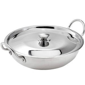 Utensilios de cocina tradicionales más vendidos, utensilios de cocina clásicos de acero inoxidable Kadai, precio al por mayor, nuevos utensilios de cocina de Metal para cocinar - Product Image 6