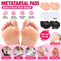 Coussinets métatarsiens en gel de silicone Melenlt, coussinets souples pour l'avant-pied, soulagement de la douleur au plant des pieds pour femmes et hommes, chaussures