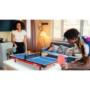 Ensemble de tennis de table pliable Stag Iconic Super Mini, table en plastique et MDF de 25 mm avec surface durable pour une utilisation à la maison et en extérieur - Product Image 2