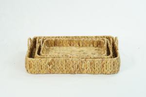 Producto de venta superior, bandejas decorativas de jacinto de agua, bandejas de comedor de comida para el hogar, decoración Natural, diseño personalizado, comedor, decoración del hogar - Product Image 3