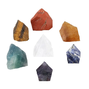 Haute qualité 7 chakra pierre Point Cut Base Crystal Point guérison beauté naturelle est un maître de décoration parfait pour la maison ou le bureau - Product Image 2