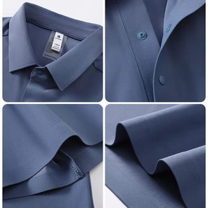 Vente en gros, vente en vrac, polos en coton personnalisés pour hommes, respirants, tricotés, impression numérique, manches courtes, décontractés, unis, teints en pièce - Product Image 5