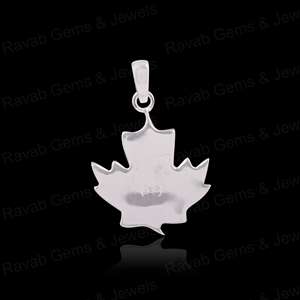 Genuine 925 Silver Handmade Bezel Setting Maple Leaf <b>Pendant</b> Resin <b>Ashes</b> Keepsake Jewelry Beautiful Design Mother's Day Gift - Product Image 2
