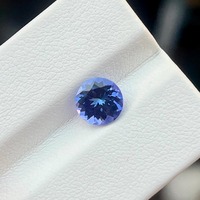 AA+ Tanzanite bleue naturelle facettée, pierre précieuse non montée, traitée par cirage/huile, 1-2 carats, pour la fabrication de bijoux, couleur éclatante et claire à la loupe
