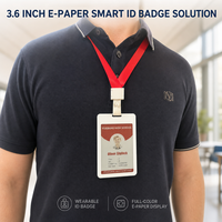 Solution de badge d'identification intelligent en papier électronique couleur de 3,6 pouces, écran E-ink ultra-fin 400x600 avec interface SPI, module EPD pour montage sur panneau