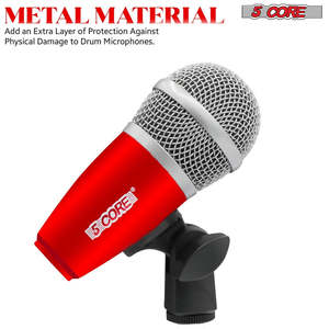 5Core Drum Mic Kit 9 Pcs Kick Bass Tom Snare Dynamic <b>Microphone</b> Instrument Mics Set - Product Image 5