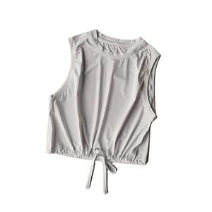 เสื้อโยคะแขนสั้นเซ็กซี่ของผู้หญิงเสื้อกีฬาระบายอากาศได้ดีแห้งเร็วสำหรับออกกำลังกายยิมวิ่ง-ฤดูร้อนกระดุมตกแต่ง - Product Image 1