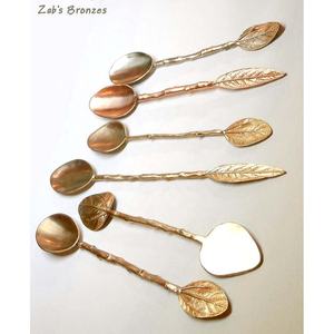 Best Quality Silver Metal <b>Decorative</b> Long Black White Check Design Ceramic Handle Portugal Design Spoon Salad Server Set - Product Image 4