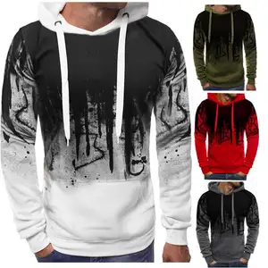 Sudadera con capucha personalizada para hombre, suéter informal con estampado, de manga larga, HE-150