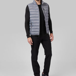 Men's Casual Hip Hop Canvas Puffer Jacket Slim Fit <b>Waistcoat</b> Sleeveless Design Breathable <b>Heated</b> Winter Drop Shipping Plus Size - Product Image 3