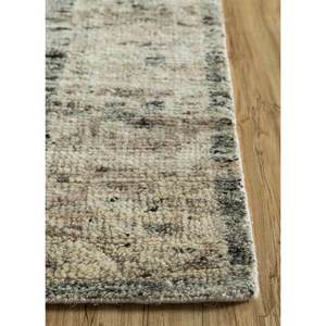 AKWL-1046 Tapis en laine noué à la main, gris thym et noir, motif médaillon abstrait, 9x12, rectangulaire, moelleux, pour couloir, pour adolescents, viscose, fait main - Product Image 4