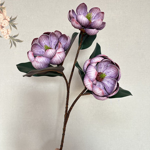 Artificial Silk <strong>Magnolia</strong> Flower Arrangement Handmade Home Wedding Decoration for Living Room Dining <strong>Table</strong> - Product Image 6