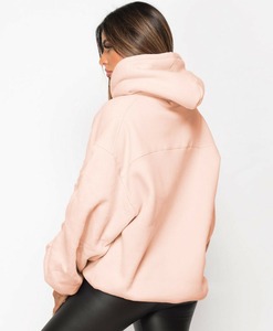 Nouvelle arrivée sweats à capuche pour femmes oversize épaule tombante poids lourd Polyester et coton sweats à capuche à manches longues femmes - Product Image 3