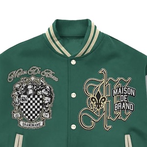 Vestes pour hommes personnalisées 100% laine chenille broderie confortable coton hiver utilisation Baseball uniformes couleurs personnalisées Style Letterman - Product Image 4