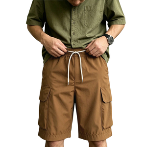 Mens Casual <b>Cargo</b> <b>Shorts</b> Knee 6XL Elastic Drawstring Waist Multiple Pocket <b>Lightweight</b> Summer Outdoor Travel Work Walking - Product Image 1