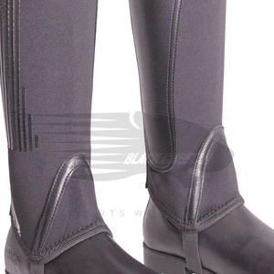 Demi-chaps d'équitation en néoprène sur mesure Matériau en cuir de style unique avec nom de marque Chaps extensibles Half Horse - Product Image 6