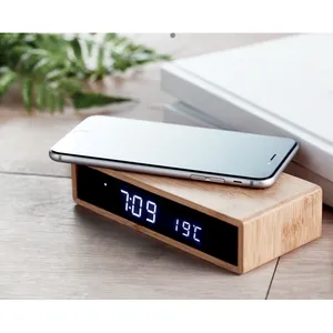 MORO Bamboo Wireless Charger Personalized <b>Desk</b> <b>Set</b> Gadgets - Product Image 3