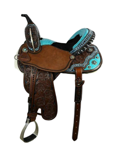 Ensemble de selles de cheval en cuir véritable de qualité supérieure pour l'endurance occidentale et les courses anglaises Essentials d'équitation - Product Image 2