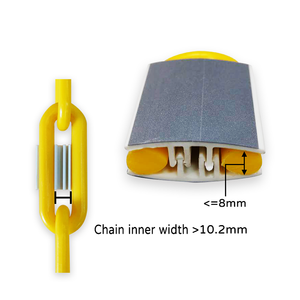 Kit de Clip reflectante que brilla en la oscuridad para cadena de 8mm, cuentas de vidrio de Taiwán de PVC, láminas reflectantes, cadena de eslabones cortos de 8mm, marca rosa - Product Image 4