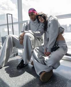 Sudadera con Capucha Gruesa, Lisa, Estilo Urbano, Estampado Gráfico Vintage, Talla Grande, Algodón Grueso - Product Image 4