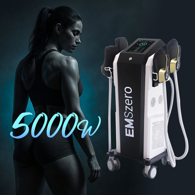 Commercial 4 Handles EMS Muscle Stimulator HI-EMT Muscle Sculpting Machine 5000W High Intensity Electromagnetic EMSZero Machine
