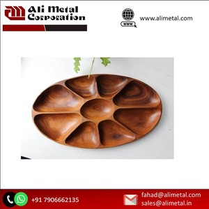 Plateau décoratif en bois avec plateau de service en bois de taille personnalisée pour mariage à la maison, restaurant, bar, hôtel, au meilleur prix - Product Image 2