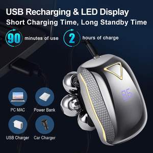 Kit de Afeitado Eléctrico Recargable Inalámbrico 5 en 1 para Hombre, Recortador de Barba y Nariz Resistente al Agua con Clasificación IPX7 - Product Image 4