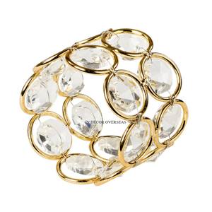 Nouveaux arrivages de dessous-de-verre de luxe en métal plaqué or de haute qualité, anneaux de serviette de designer de luxe au prix le plus bas - Product Image 4