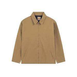 2025 chaqueta de bombardero Lisa informal de alta calidad nueva transpirable 100% algodón chaqueta de trabajo ligera para hombres ropa de calle frontal de lona - Product Image 3