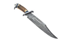 Cuchillo de Caza y Camping de Acero de Damasco Hecho a Mano, Personalizado al por Mayor, de Alta Calidad, con Mango de Cuerno, Cuchillo de Supervivencia - Product Image 3