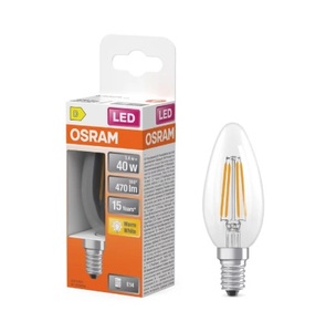 Lampada a Candela LED in Cristallo E14 3.4W 2700K 470Lm (Osram 467776) - Product Image 2