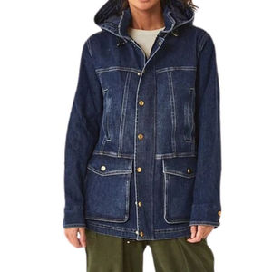 Veste en jean vintage pour femmes grandes tailles avec manches longues, style Y2K, manteaux de créateur avec rivets perlés, tissu de qualité - Product Image 1