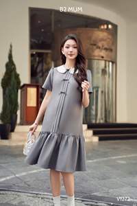 High Quality Preppy Knee-Length ODM Vietnam Summer Maternity Dresses Soft Comfortable Sweat-Absorbent Anti-Shrink - Product Image 2