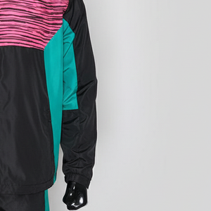 Survêtements coupe-vent réglables en nylon imprimé léger et personnalisé vente en gros d'hiver ensemble de deux pièces à blocs de couleurs pour hommes streetwear - Product Image 4