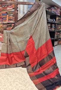 Saree de seda Tussar Kanchi pintado a mano hermoso - Product Image 2